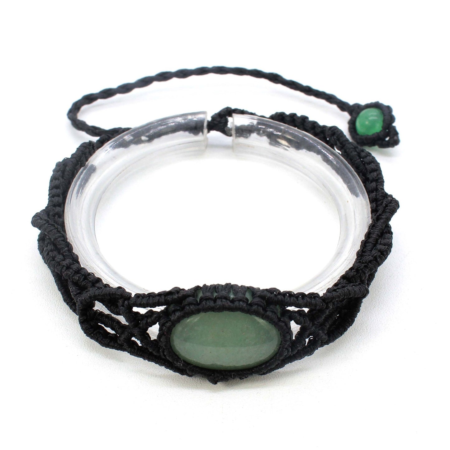 Pulsera tejida hecha a mano con forma de Dan de cristal Natural, pulsera ajustable de estilo étnico