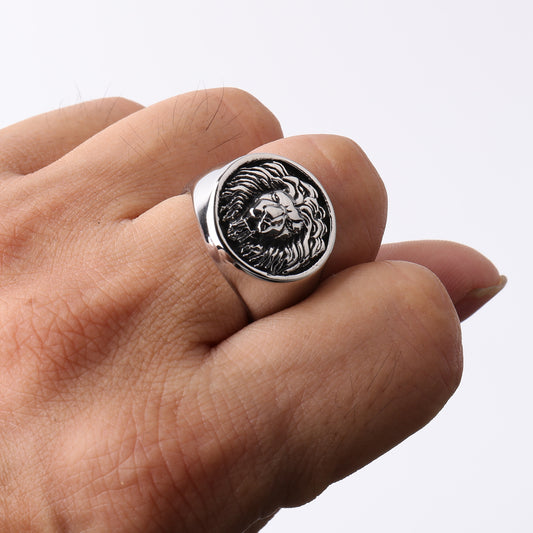 Men's Retro Lion's Head Stainless Steel Ring