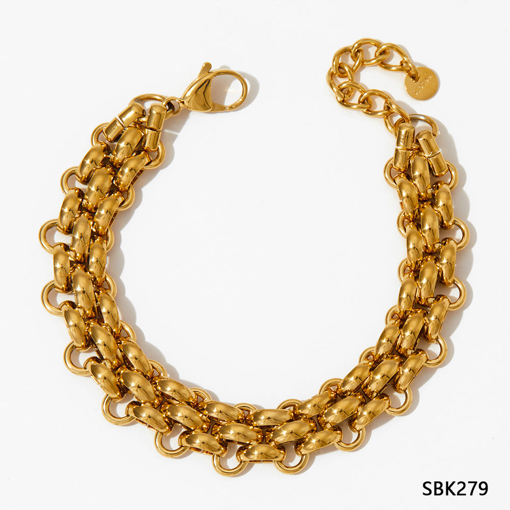 Bracelet en acier inoxydable galvanoplastie style simple
