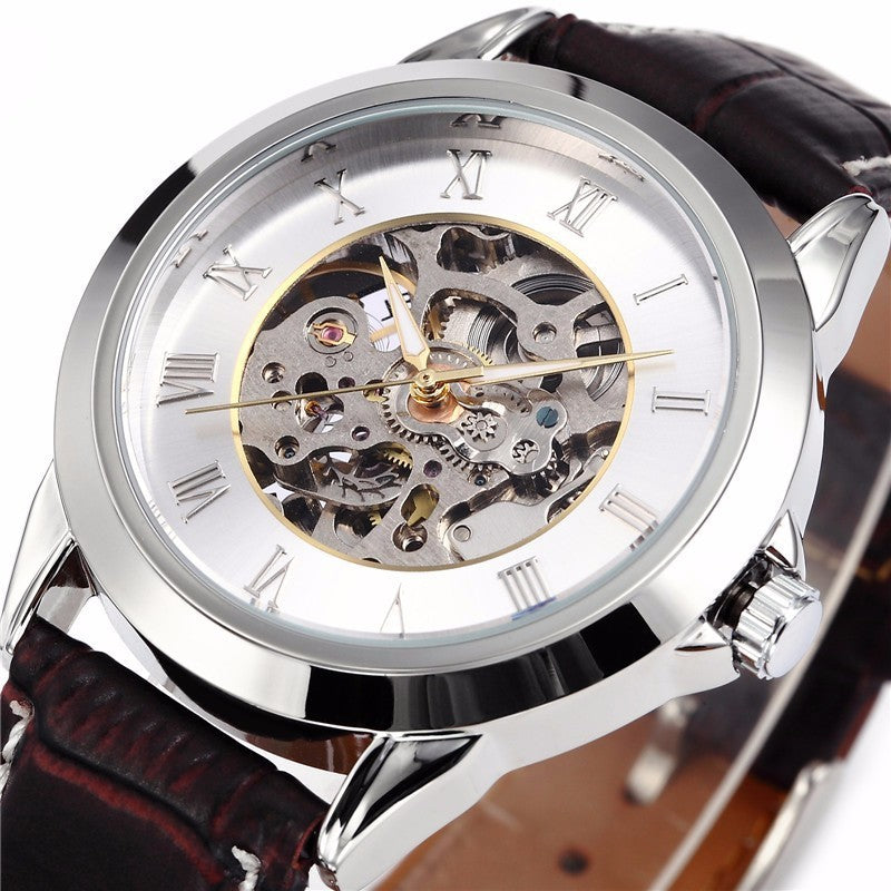Reloj mecánico automático ahuecado de moda para hombre