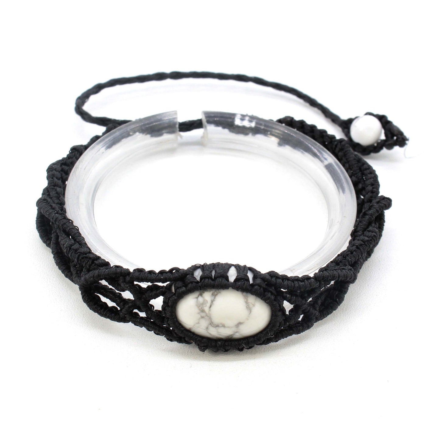 Pulsera tejida hecha a mano con forma de Dan de cristal Natural, pulsera ajustable de estilo étnico
