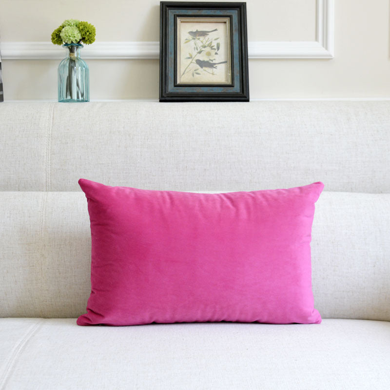 Coussin décoratif en velours pour canapé