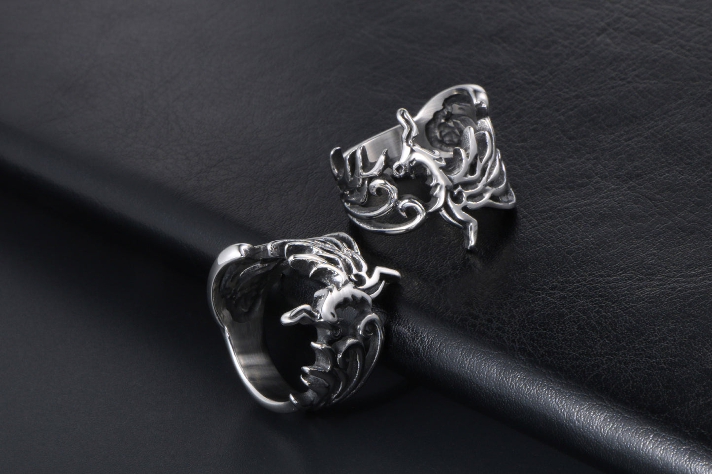 Ornament Retro Phoenix God Bird Titanium Steel Fashion Ring