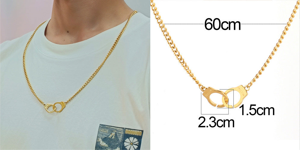 Punk Hip Hop Necklace Vintage Stainless Steel Sweater Chain