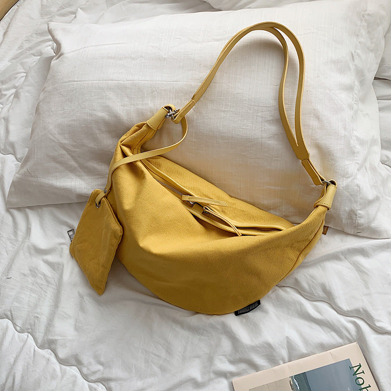 Sac à bandoulière en toile pour femmes, sacs de raviolis, sacs à bandoulière décontractés à la mode