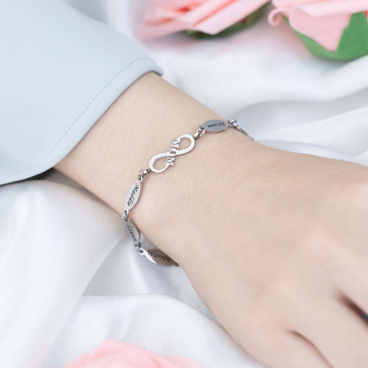 Bracelet éternel maman pour femmes, ornement de lettrage assorti à la mode
