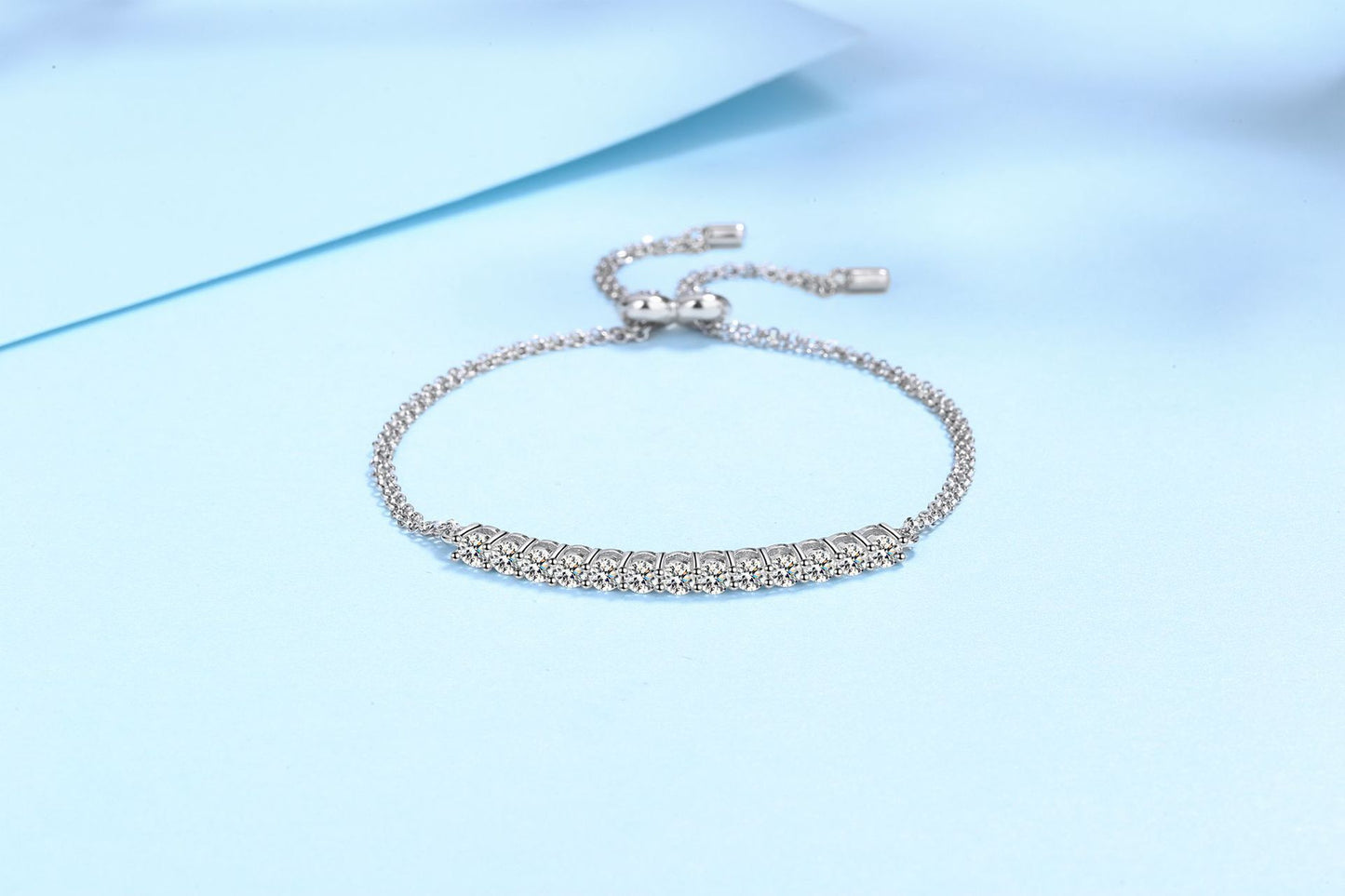 S925 Moissanite Silver Bracelet Female