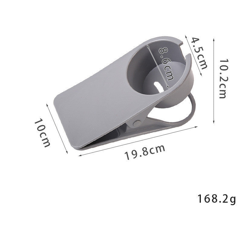 Portavasos de escritorio de plástico grande multiusos, estante de almacenamiento junto a la mesa, organizador de mesa de escritorio para botellas