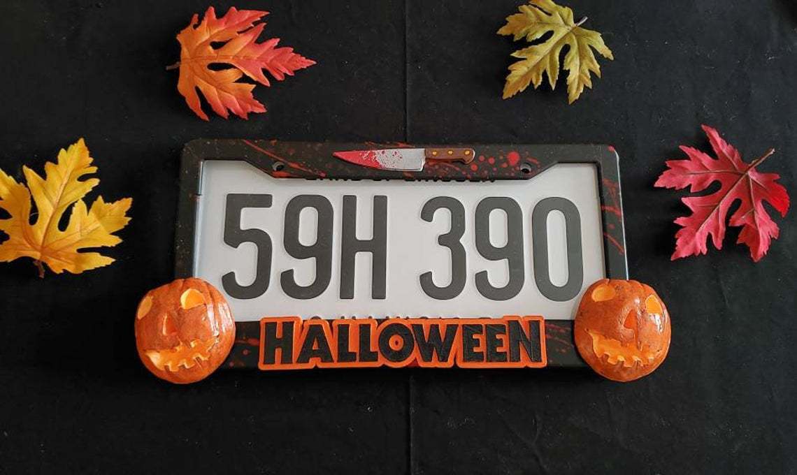 Halloween Personality Myers License Plate Frame