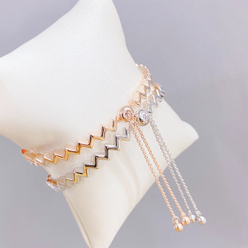 Adjustable Pull-out Elegant Fashion Micro Inlaid Zircon Women's Bracelet