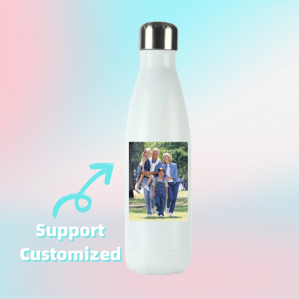 Frascos de vacío de acero inoxidable personalizados, botella de agua portátil de acero inoxidable para coche, taza térmica de viaje de gran capacidad, 500ml