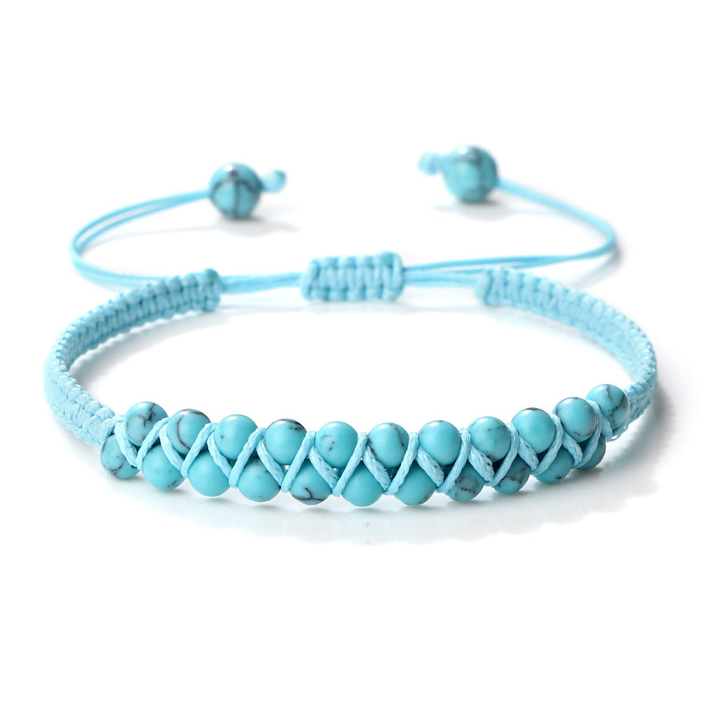 Bohemian Style Fashion Accessories Friendship Rope Bracelet Double Row Beads