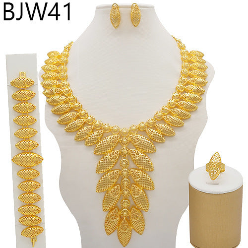 24K Gold Plated Banquet Necklace Suit