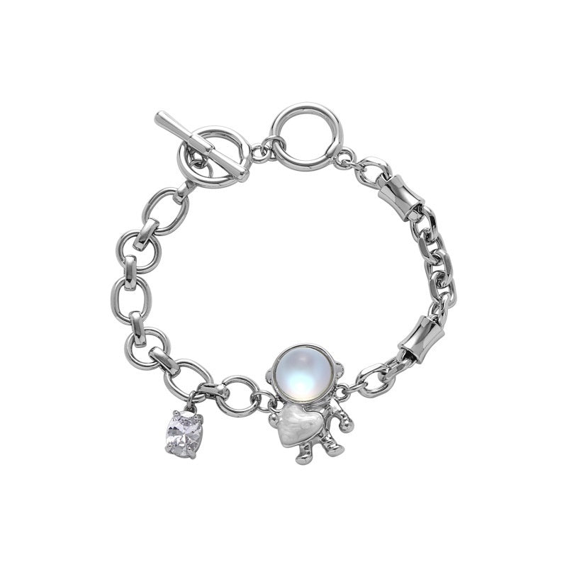 Original Moonstone Mild Luxury Retro Frosty Style Earrings