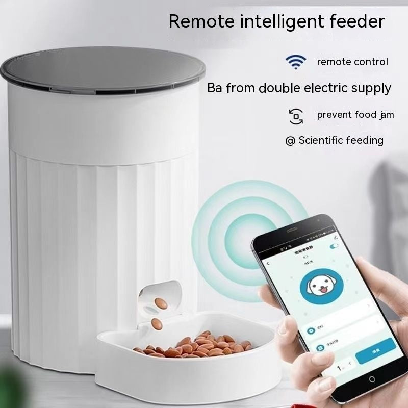 Alimentador de mascotas remoto Wifi con sincronización automática inteligente