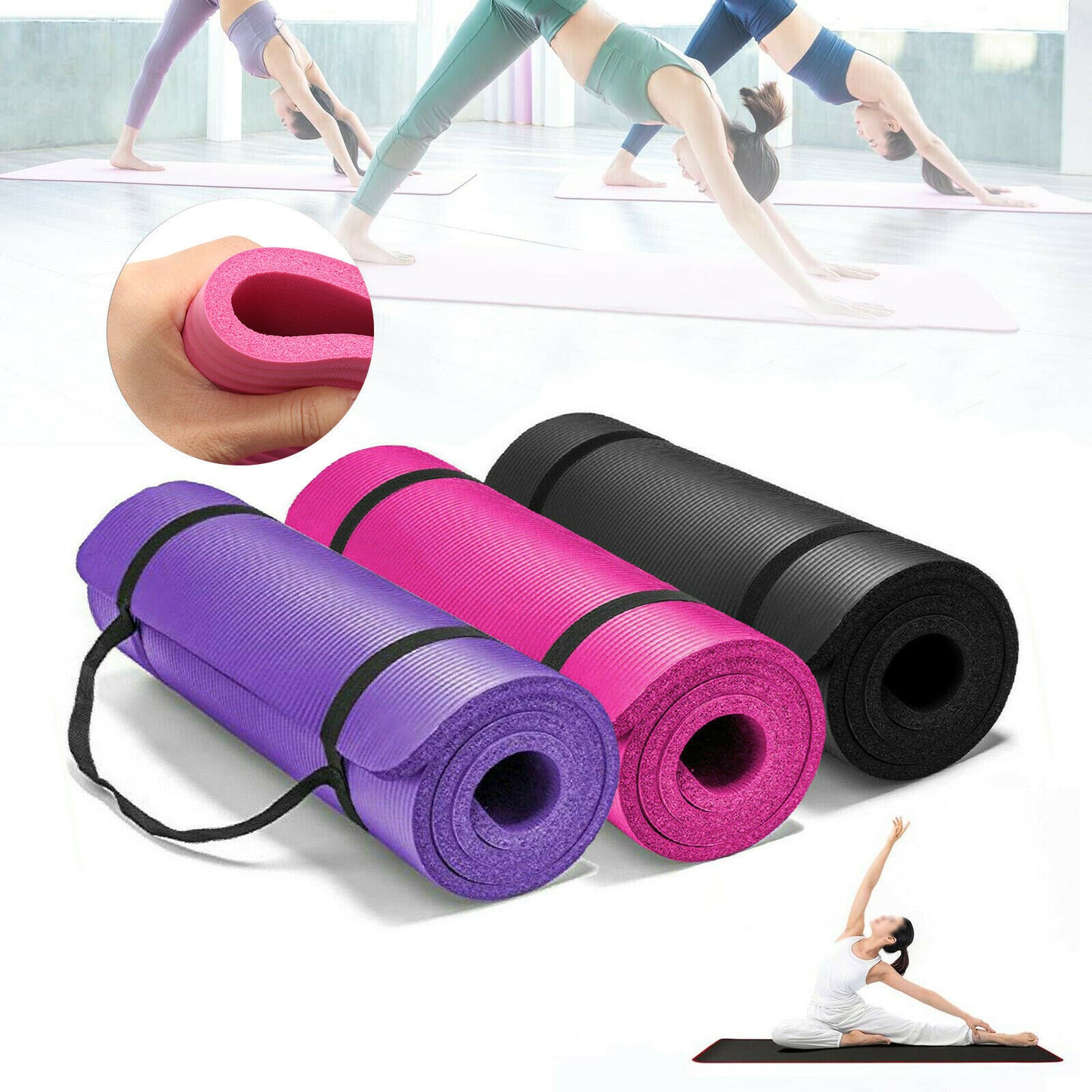 Tapis de guérison antidérapant élargi pour le sport et le fitness