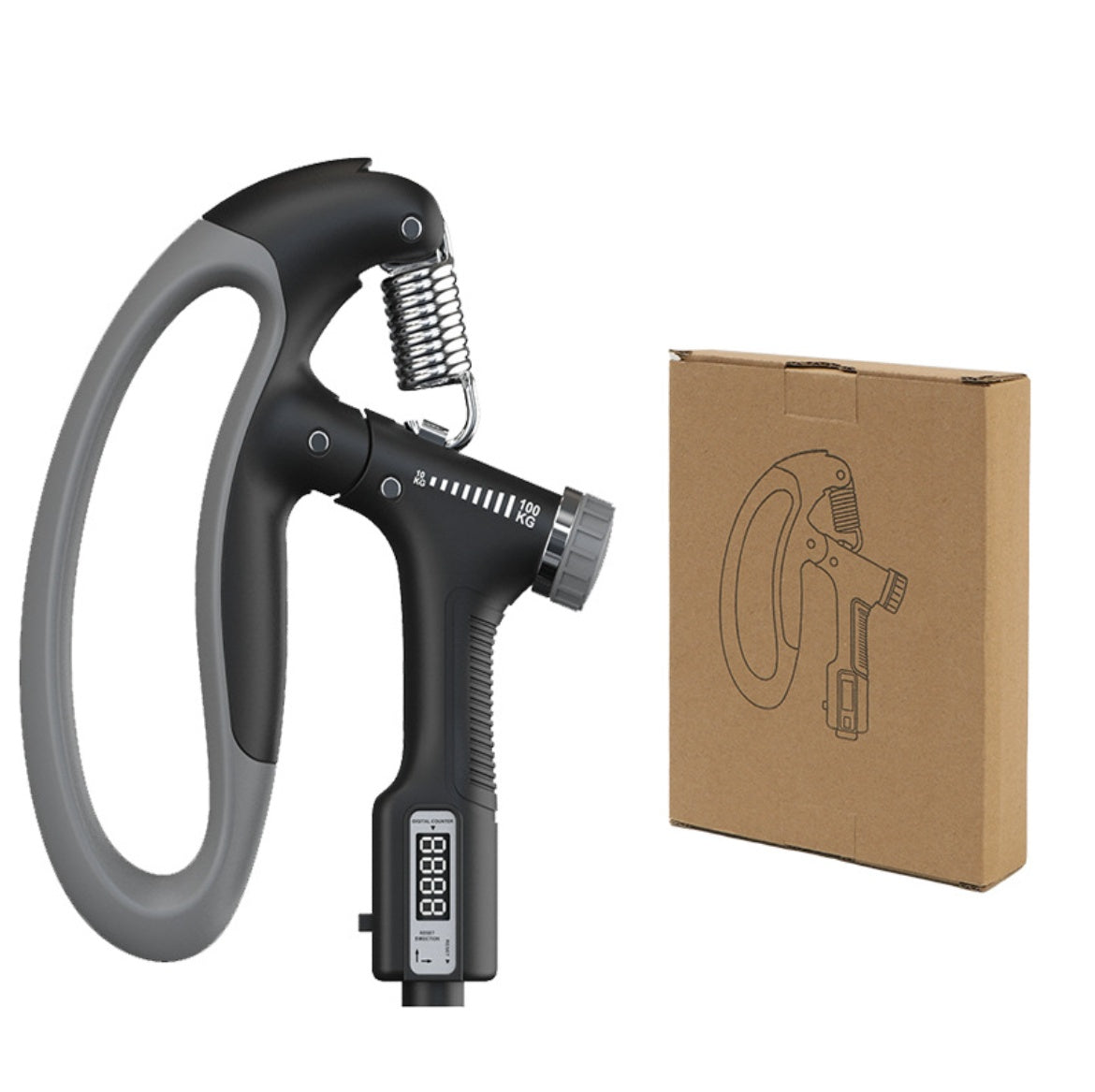 Agarre de mano Entrenador de fuerza de agarre de dedo ajustable Dispositivo de entrenamiento de fuerza de agarre, Dispositivo de rehabilitación de mano, Entrenador de fuerza de agarre, Fortalecedor de antebrazo, Exprimidor de mano Resistencia ajustable