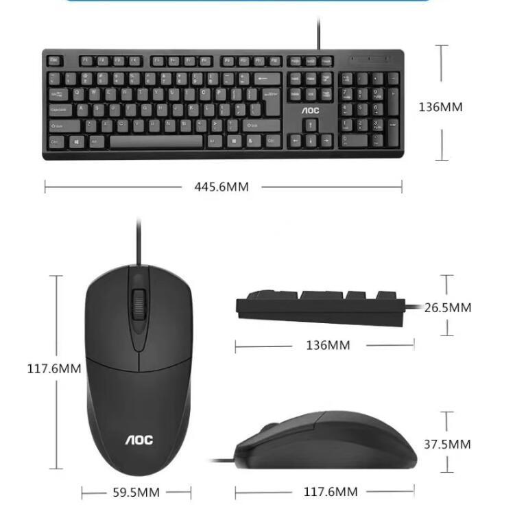 Conjunto de teclado y mouse Computadora portátil todo en uno con cable USB