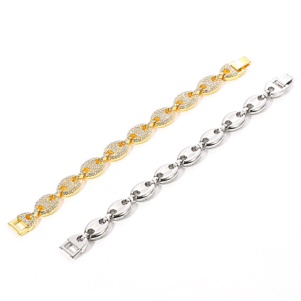 Bracelet Cubain Nez de Cochon Grain de Café