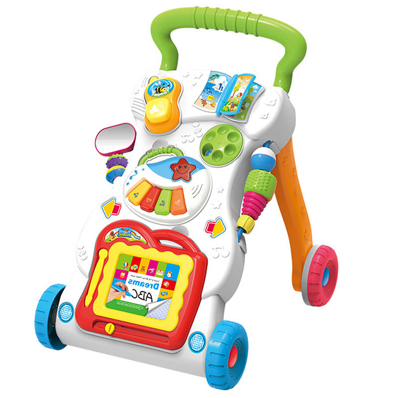 Bébé poussette marcheur jouet bébé éducation précoce puzzle multi-fonction musique chariot usine directe