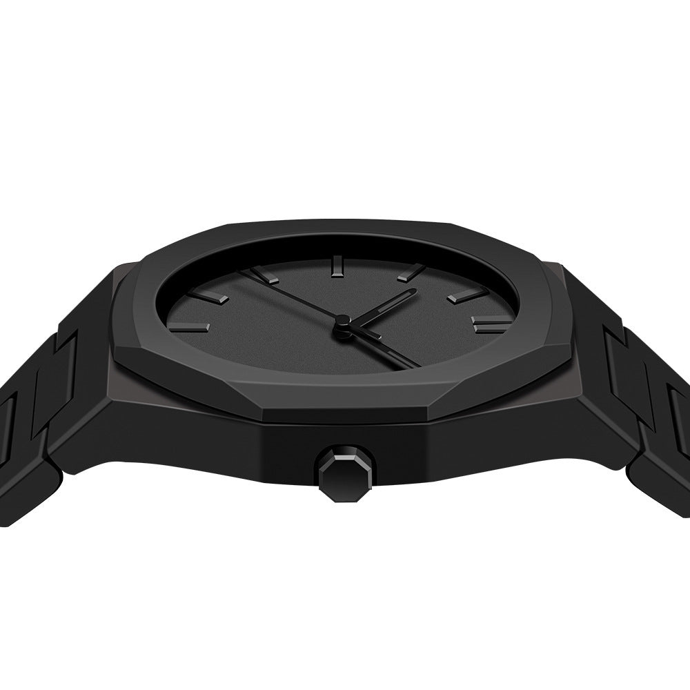 Reloj con correa de acero para hombre de alta gama simple