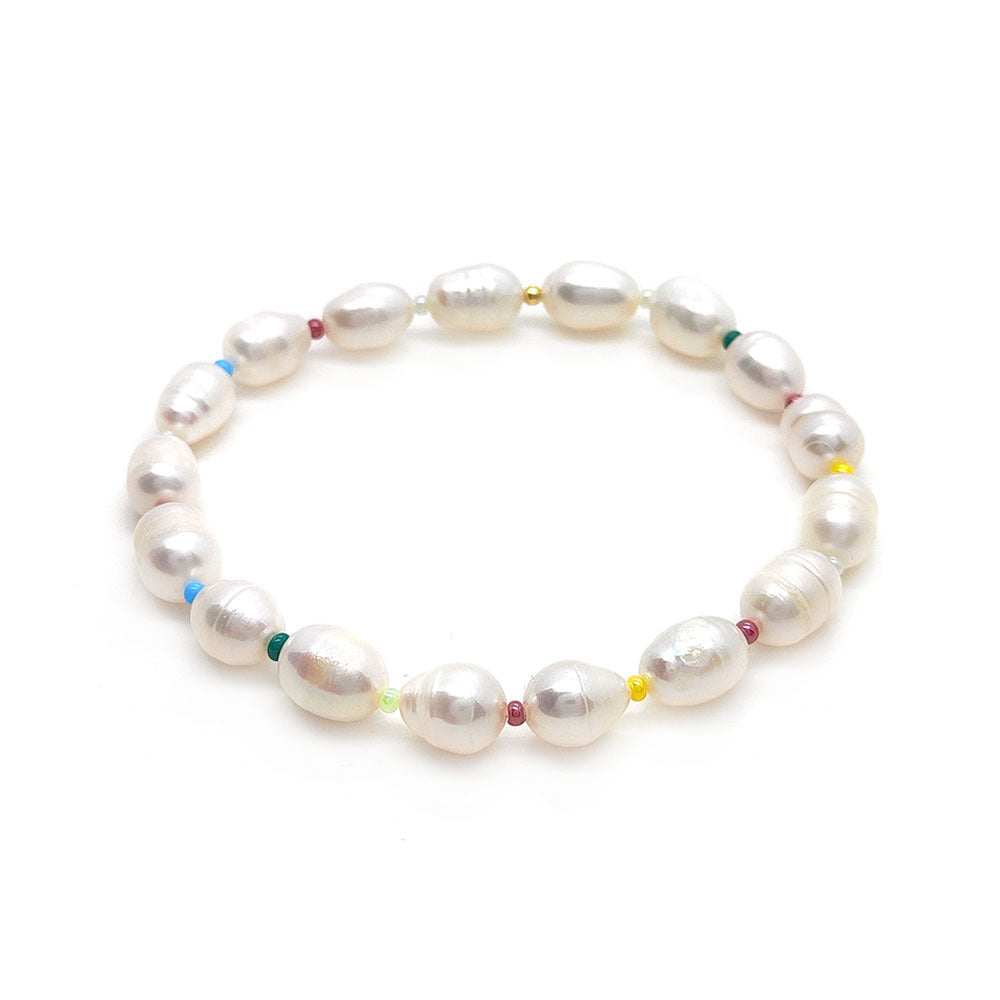 Baroque Natural Pearl Multi-layer Twin Bracelet For Women