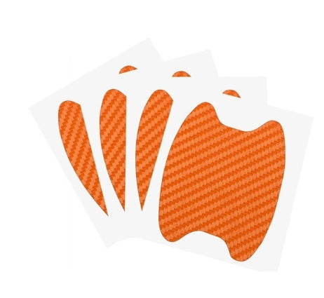 Juego de 4 Uds de pegatinas para puerta, pegatinas para manija de coche resistentes a arañazos de fibra de carbono