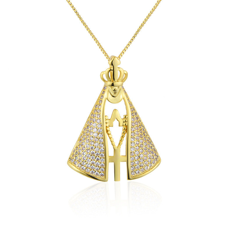 Minimalist Retro Zircon Pendant Maria Necklace
