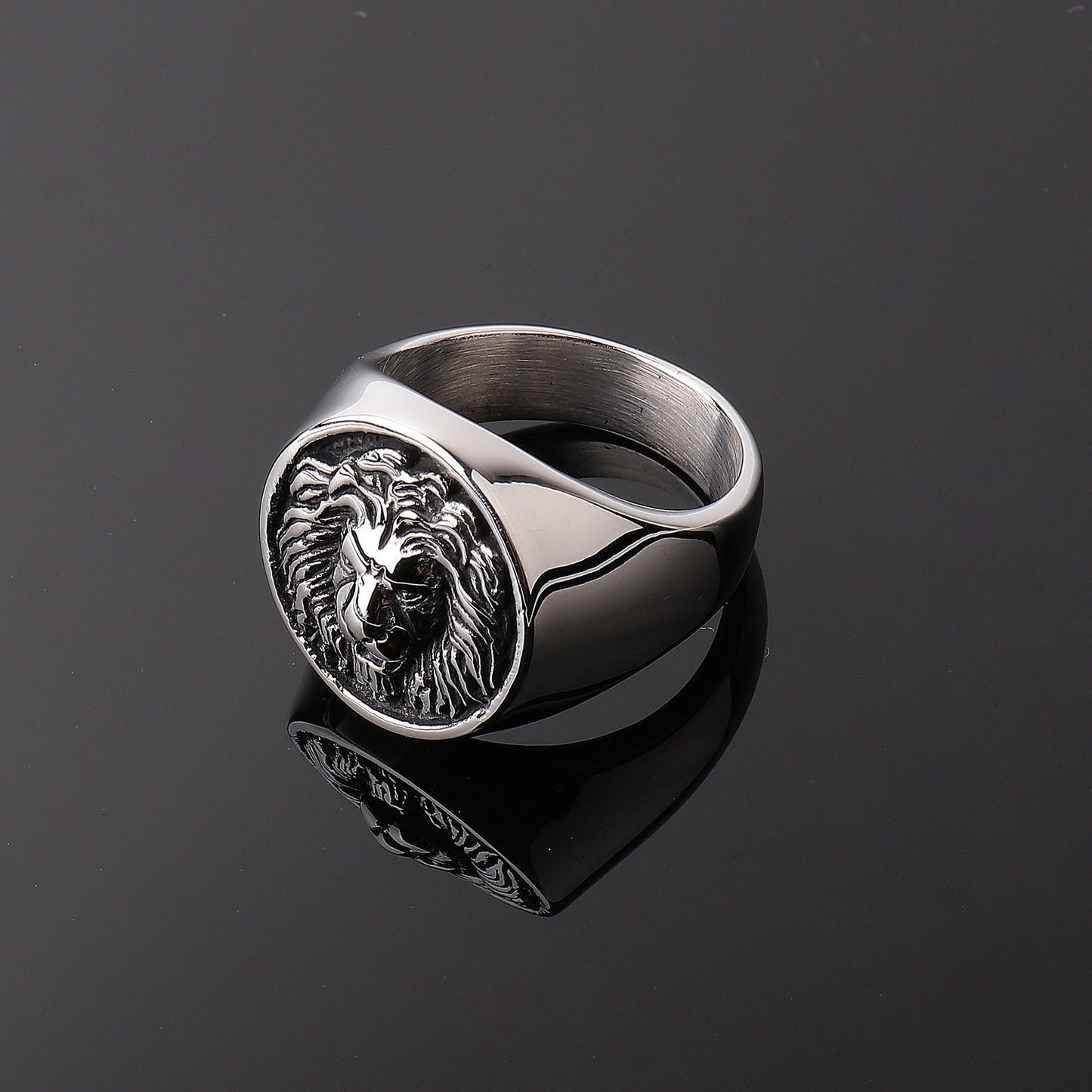 Men's Retro Lion's Head Stainless Steel Ring