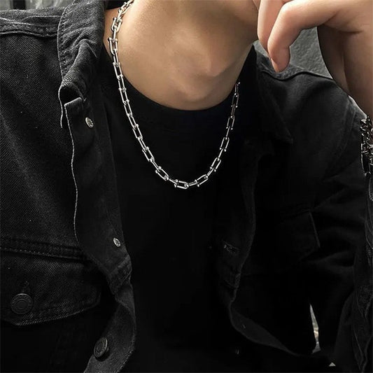 Bracelet minimaliste pour hommes, chaîne en fer à cheval