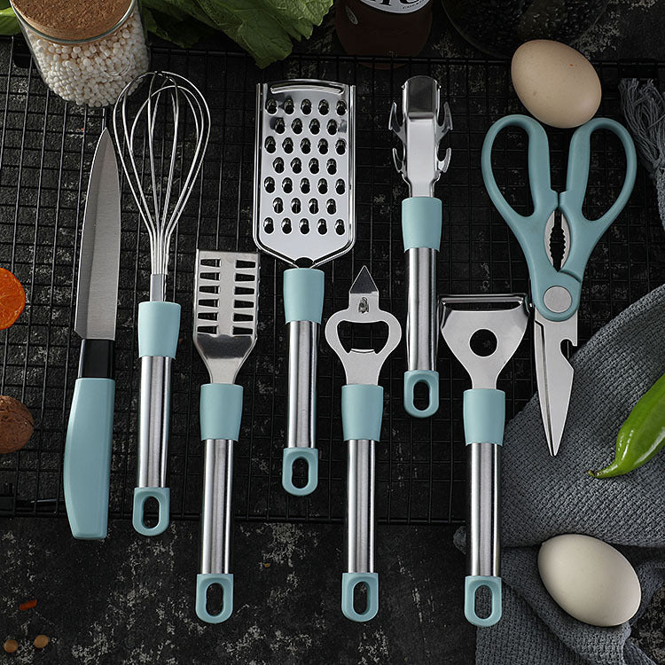 Gadgets de cuisine en acier inoxydable, ustensiles de cuisine ménagers, plateau éplucheur, ciseaux à battre les œufs, cadeaux