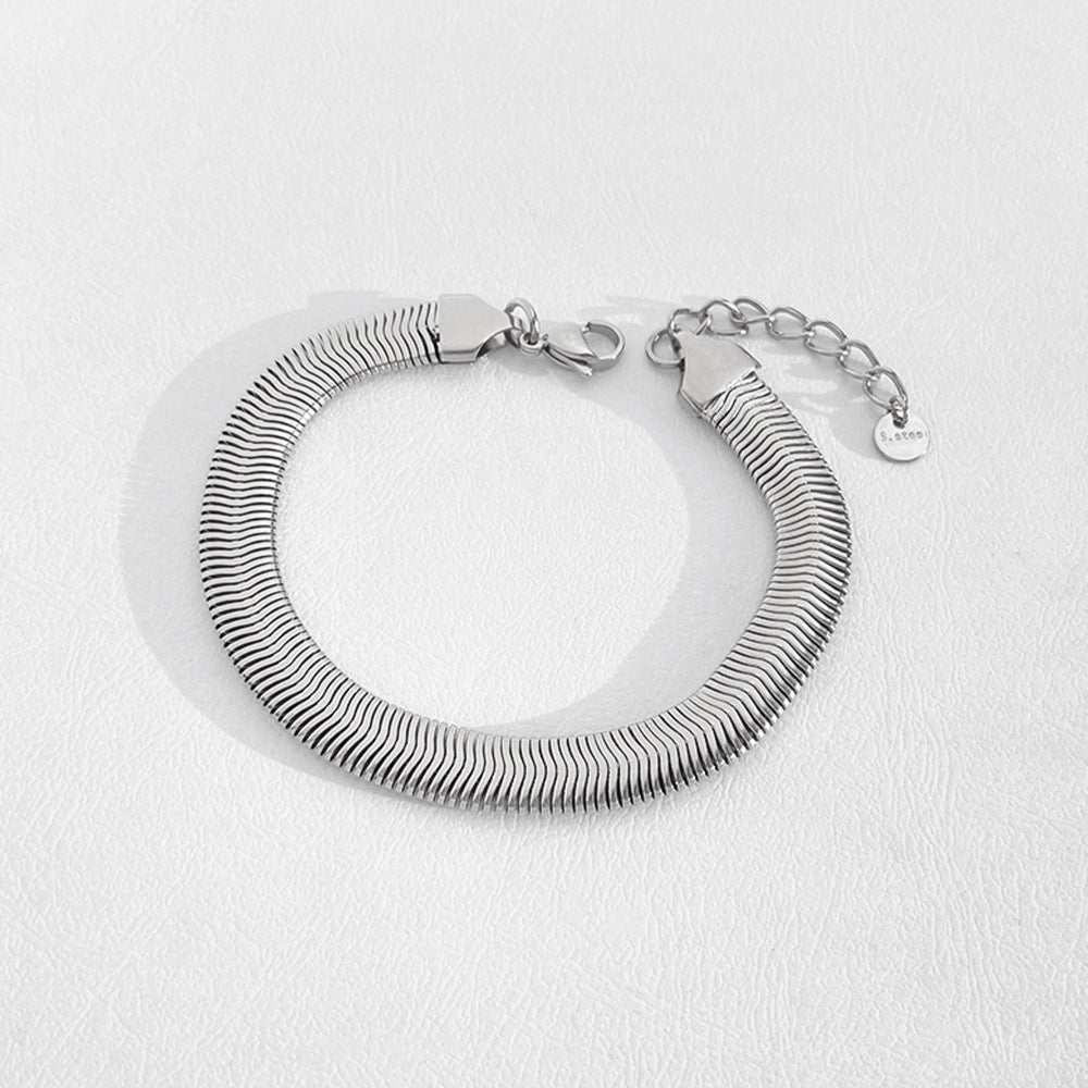 Bracelet en acier inoxydable galvanoplastie style simple