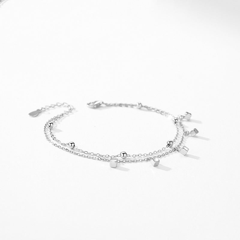 Bracelet carré double couche à la mode pour femmes