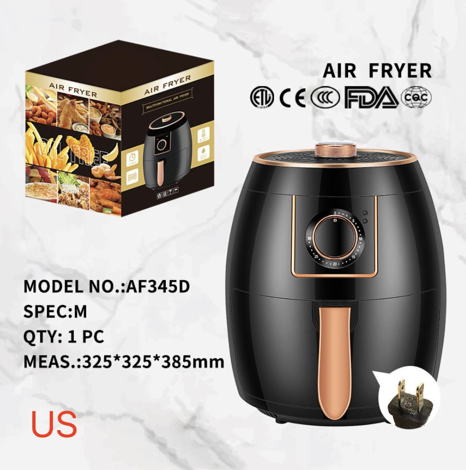 Freidora de aire transfronteriza estándar de EE. UU., 5,5 L, pantalla táctil, freidora automática, sartén profunda, máquina de patatas fritas, Airfryer