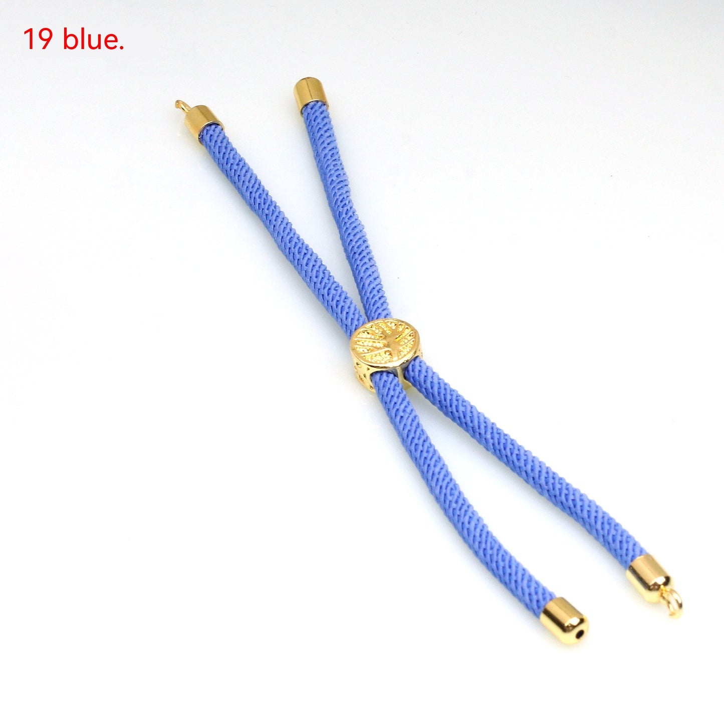 18K Bag Gold Buckle Color Retention 3MM Milan Bracelet Bracelet Adjustable Push-pull Semi-finished Product Accessories