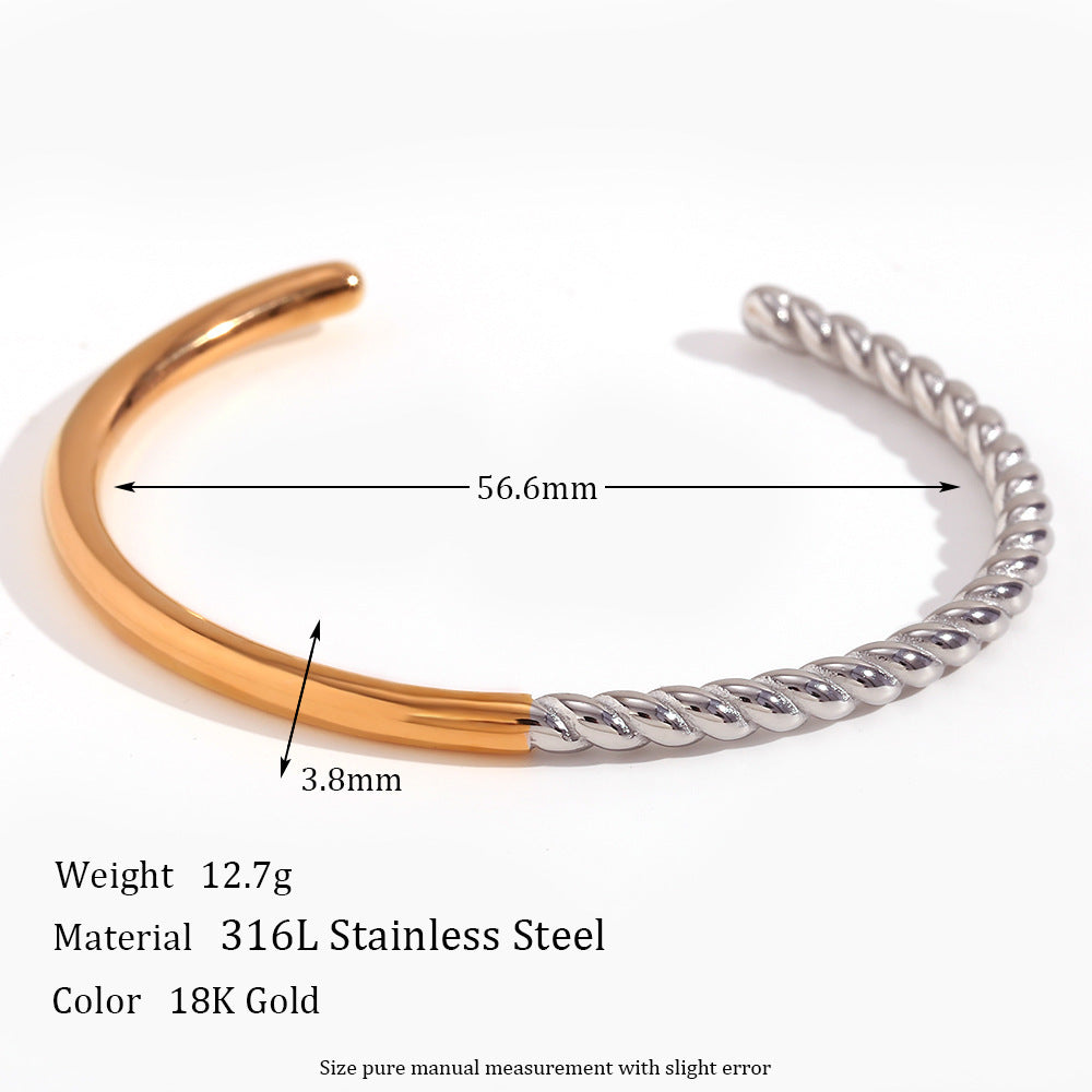 Pulsera brillante a juego con colores torcidos