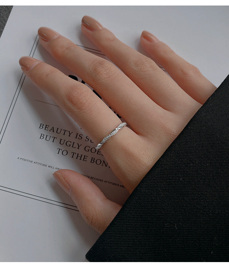 Bague torsadée mode 925 argent haute qualité lumière luxe