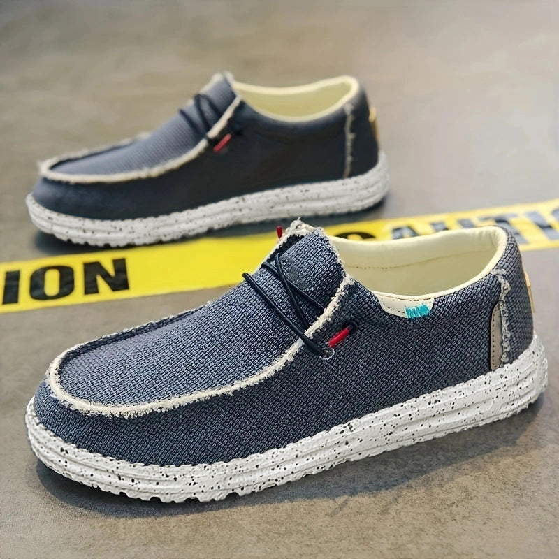 Chaussures respirantes en toile à enfiler pour hommes d'automne