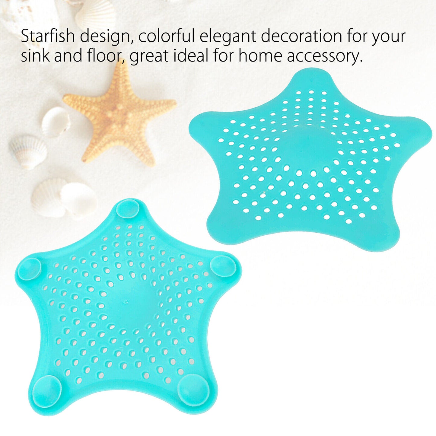 Filtre de vidange d'évier en forme d'étoile de mer en Silicone, 3 pièces, bouchon attrape-cheveux, trou de vidange, filtre pour salle de bains, cuisine, toilettes