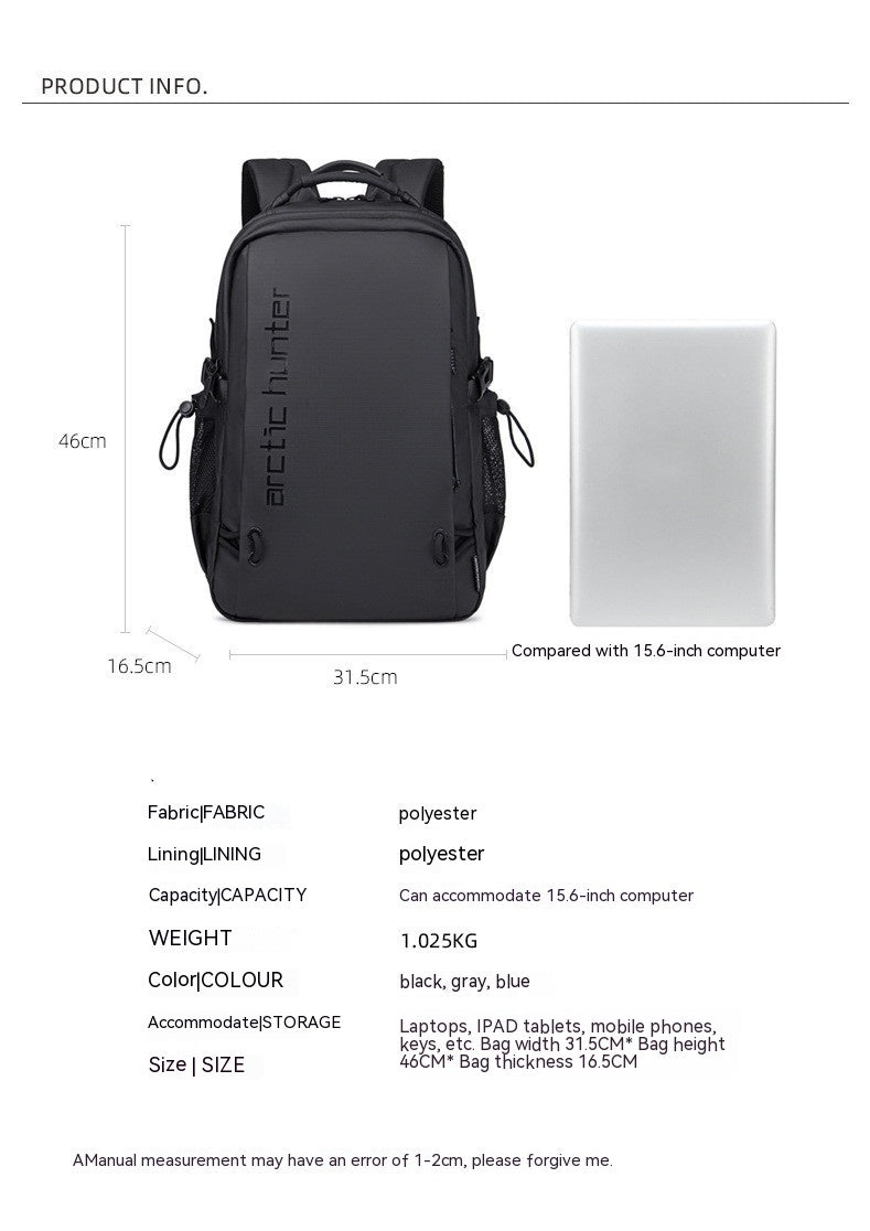 Mochila de viaje diaria impermeable para hombres de gran capacidad