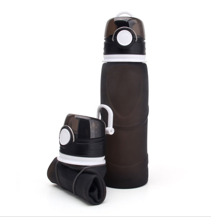 Bouteille d'eau pliante en Silicone bouteille d'eau en Silicone de qualité alimentaire voyage Portable tasse d'eau pliante voyage bouteille d'eau pliante