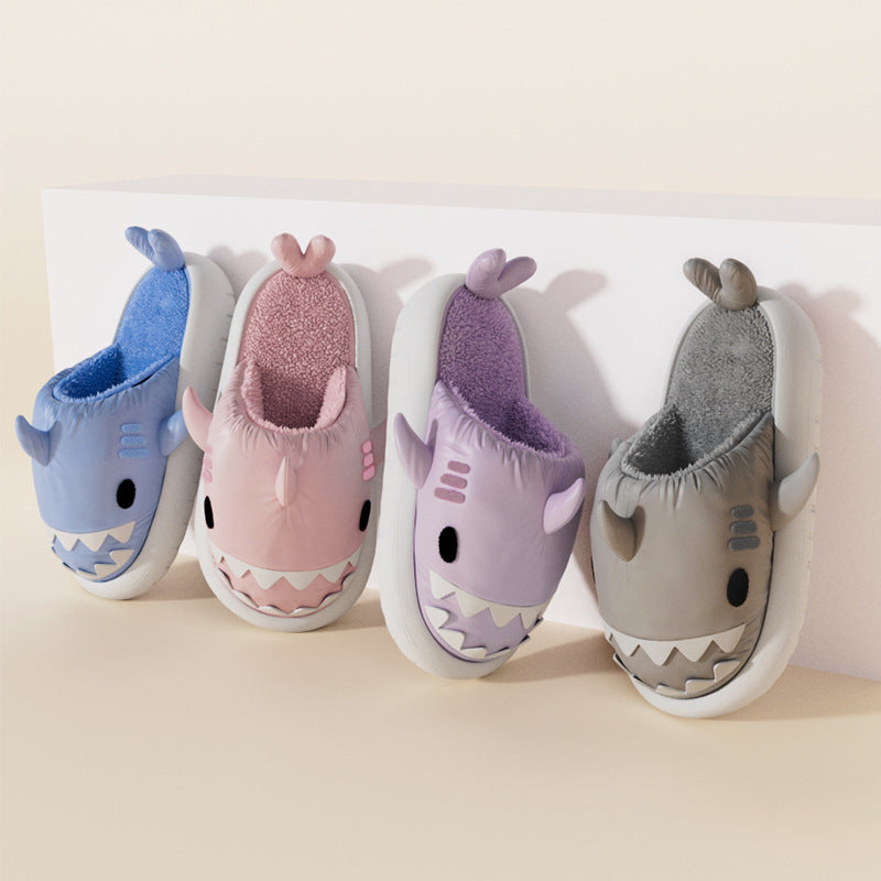Pantoufles en coton requin, intérieur de la maison amovible