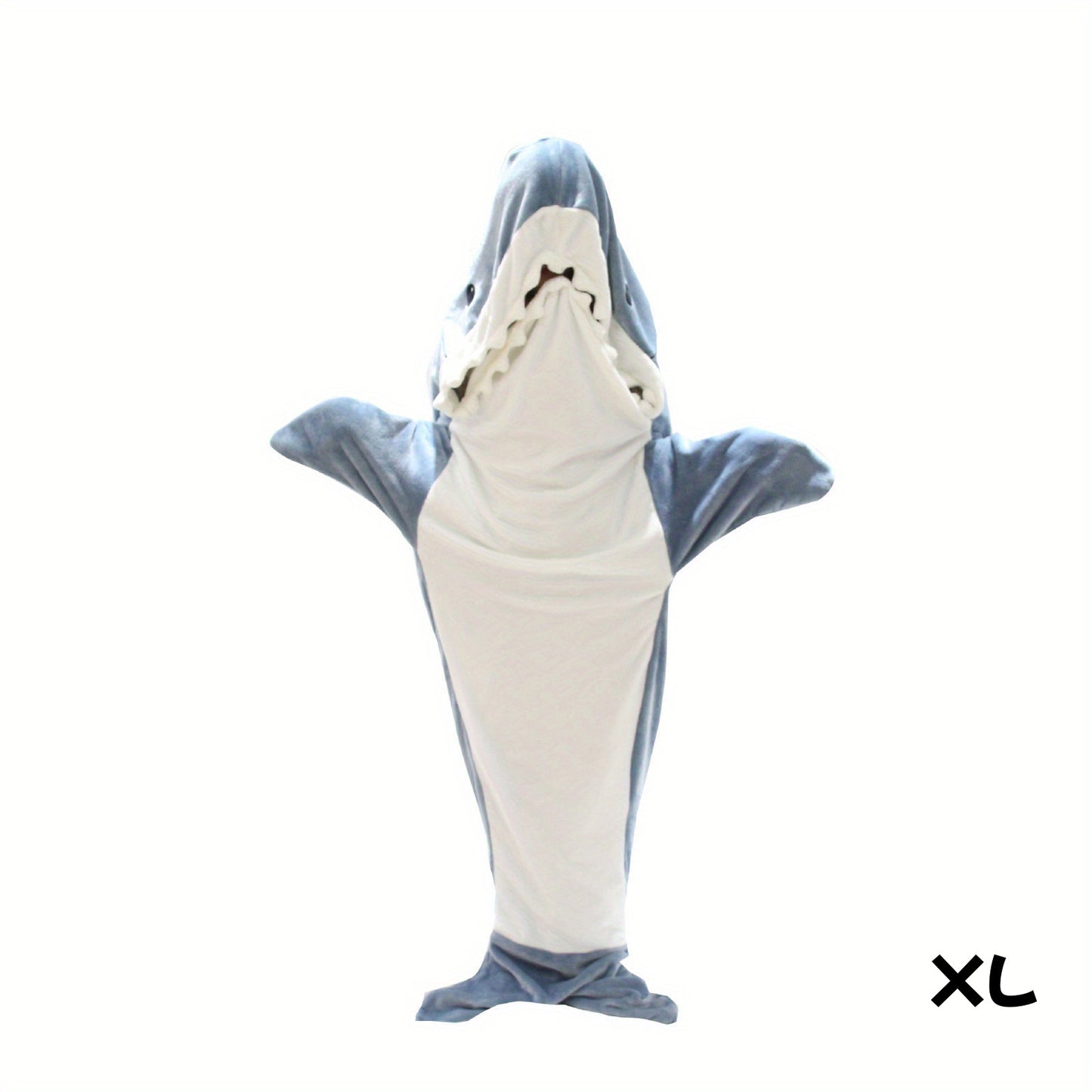 Couverture de requin pour adultes, couverture de requin à capuche, couverture de requin en flanelle super douce et confortable, sac de couchage pour costume de cosplay pour garçons et filles pour la nuit