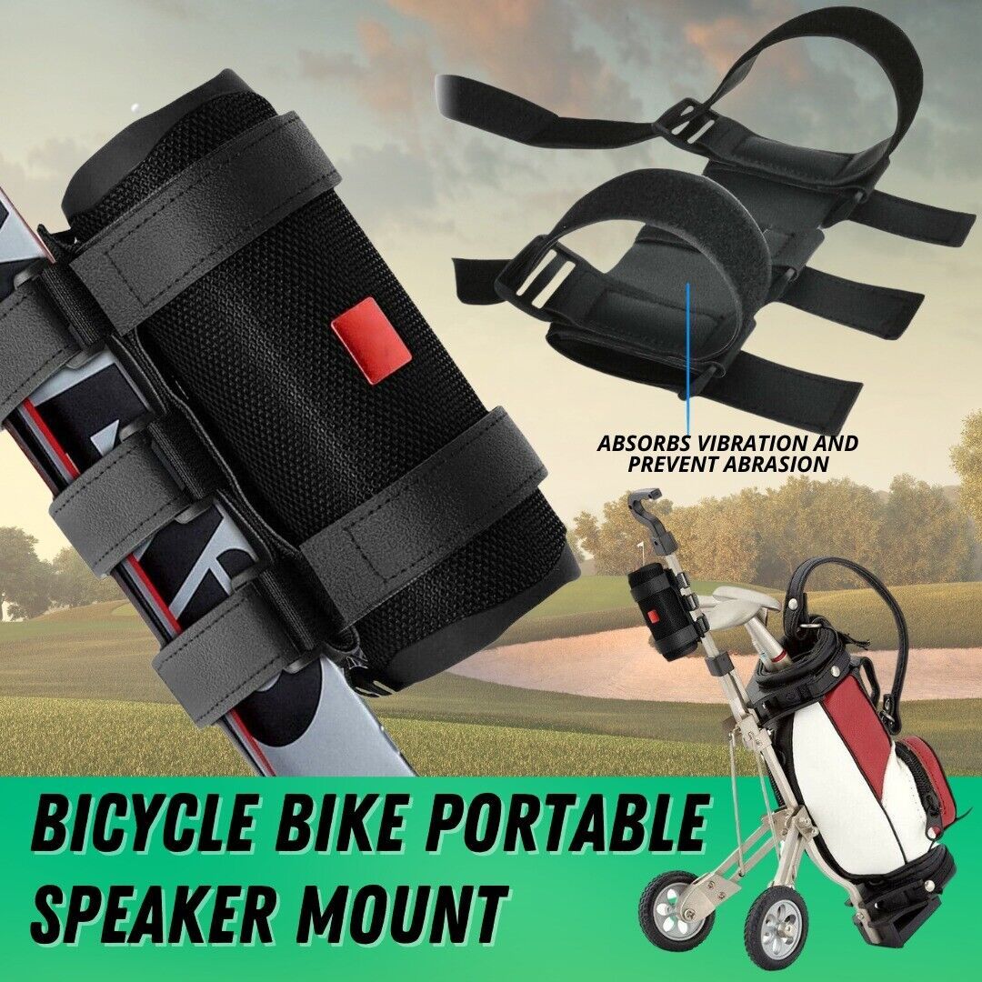 Accesorios de correa ajustable para bicicleta con soporte de Altavoz Bluetooth para carrito de golf y bicicleta