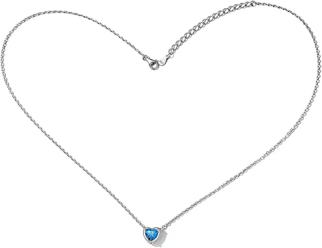 12 Colors Pendant Carat Heart Diamond Light Luxury Trendy Heart-shaped Collarbone Necklace