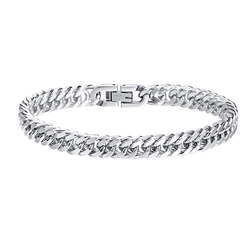 European And American Fashion Titanium Steel Chain Bracelet Stainless Steel Ornament