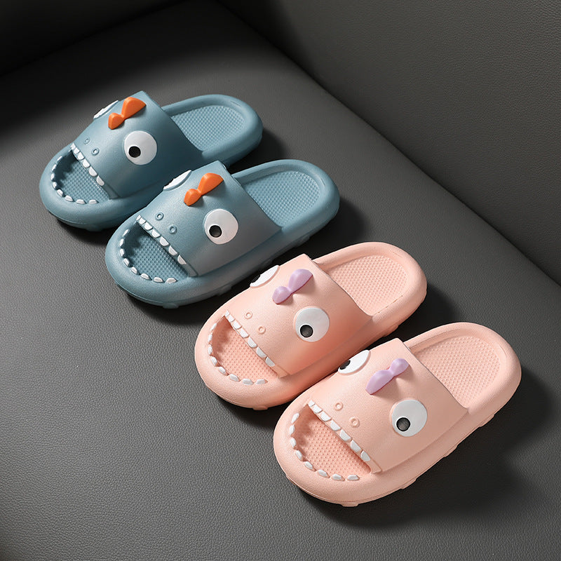 Pantoufles de requin pour enfants, chaussures de douche antidérapantes pour garçons et filles