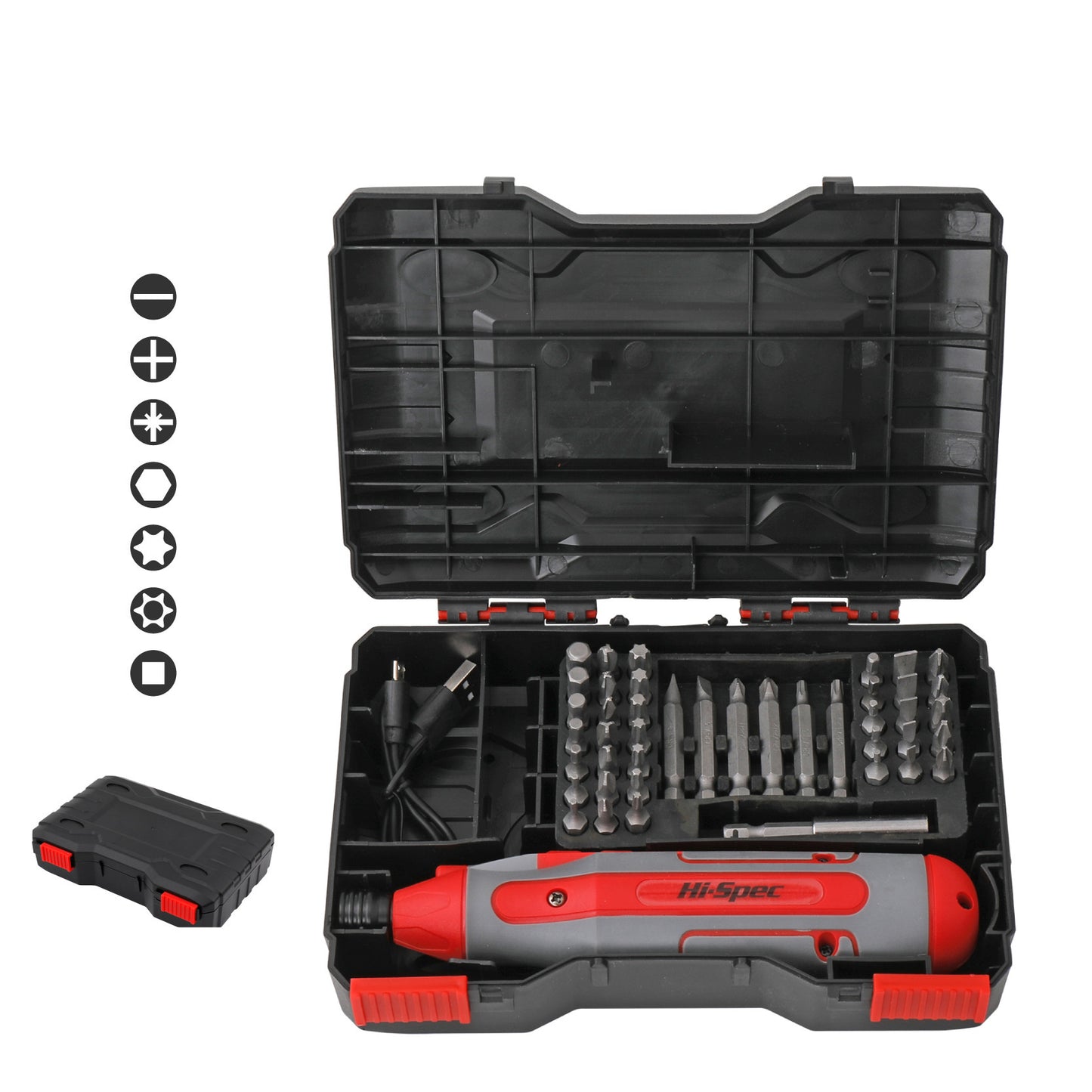 Destornillador eléctrico de 4V, recargable por USB, inalámbrico para el hogar