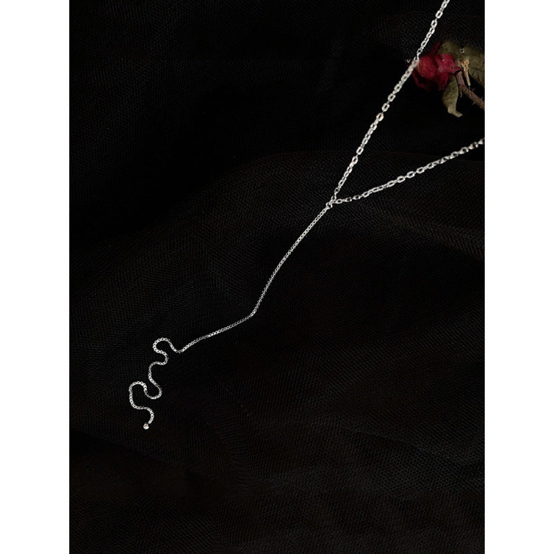 Round Beads Long Necklace Female Tassel Ins Simple