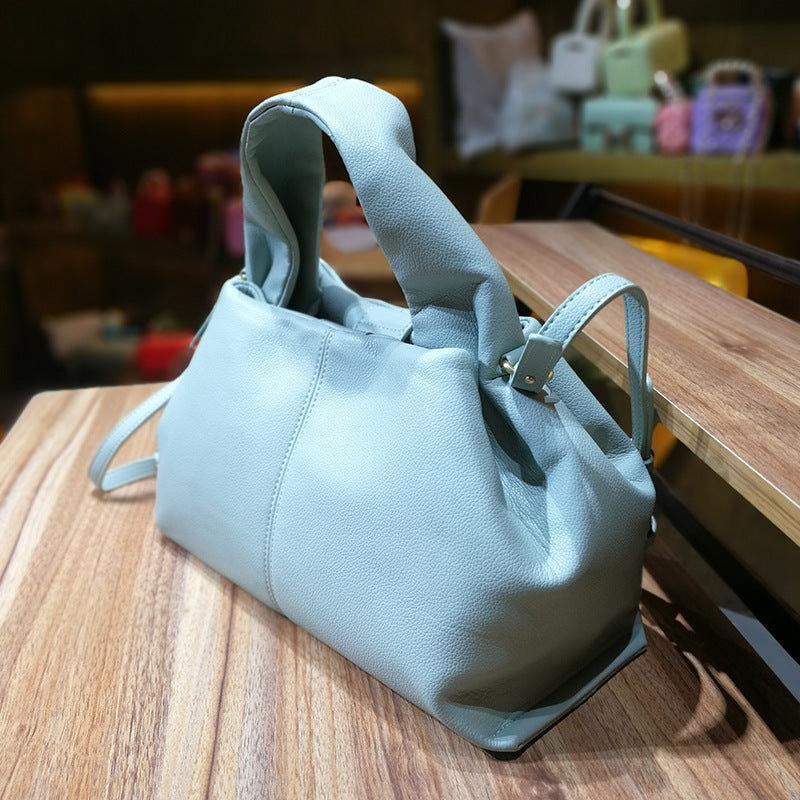 Solid Color Lunch Box European And American Fashion Portable Shoulder Messenger Bag